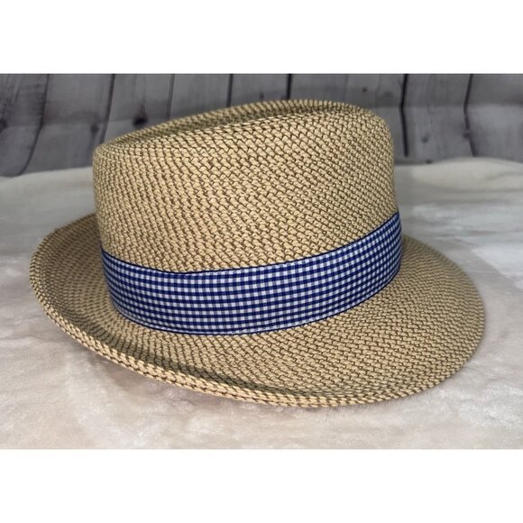 ERIC JAVITS Fedora Hat Classic Squishee Straw Packable Sun Hat UPF 50+ Preppy - Picture 5 of 9